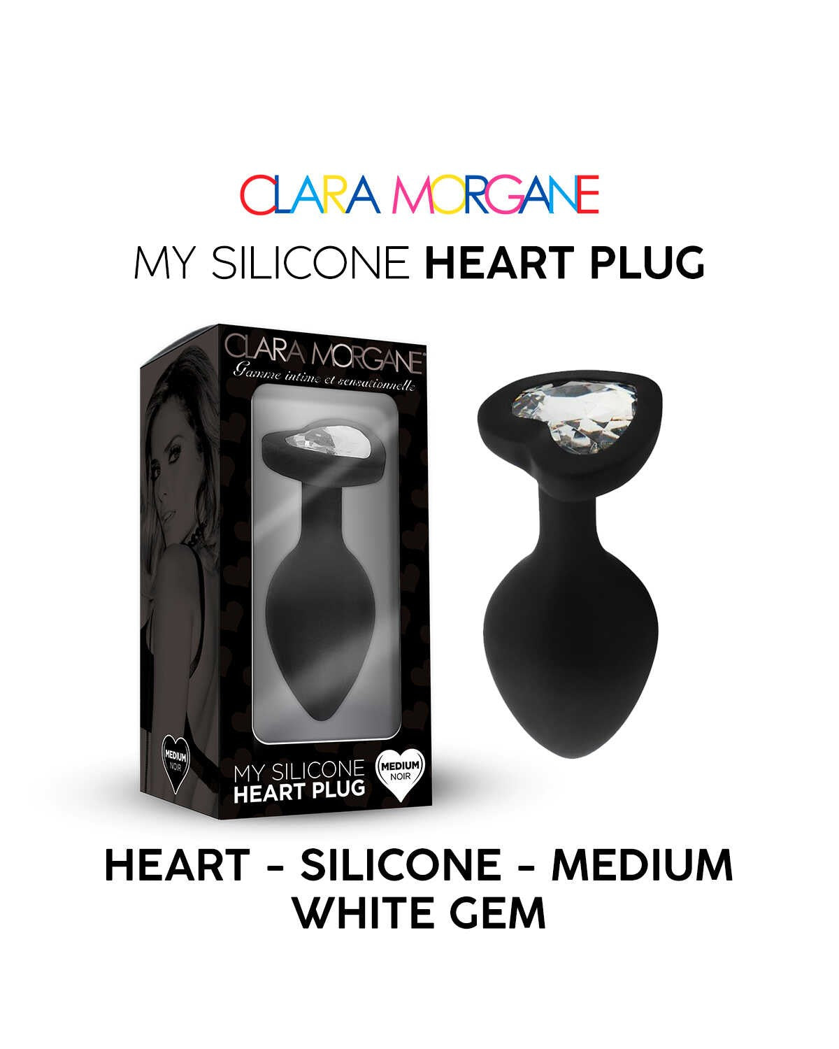 My Silicone Heart Plug - Noir