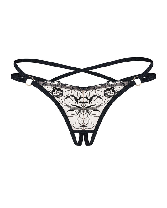Vila blanes string ouvert - Noir