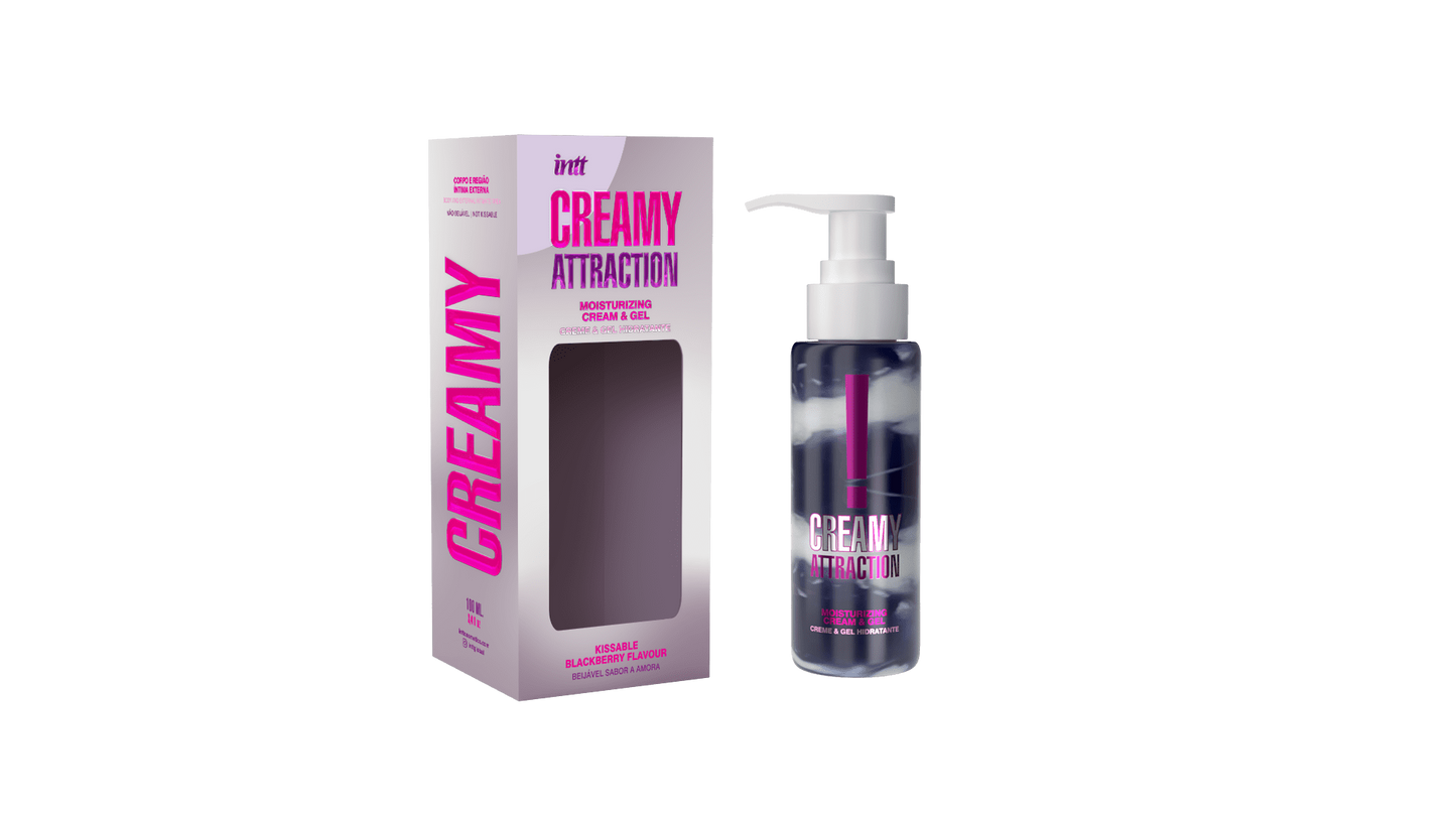 Creamy attraction - Crème et gel de massage embrassable à la mûre